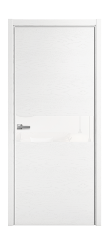 Дверь межкомнатная Vetro 11 Цвет Ясень Белый Покрытие Шпон крашеный  Наличник L 50 Цена 48775