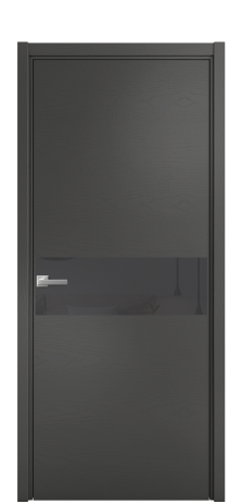 Дверь межкомнатная Vetro 11 Цвет Ясень Антрацит Покрытие Шпон крашеный  Наличник L 50 Цена 48775