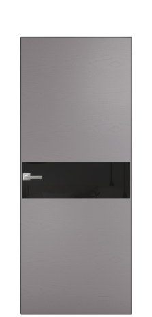 Дверь межкомнатная Vetro 11 Цвет Ясень Ирис Покрытие Шпон крашеный  Наличник Скрытый короб хром Цена 59100