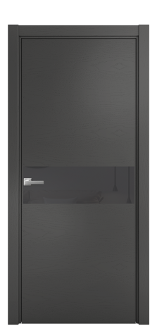 Дверь межкомнатная Vetro 11 Цвет Ясень Антрацит Покрытие Шпон крашеный  Наличник L 75 Цена 44150