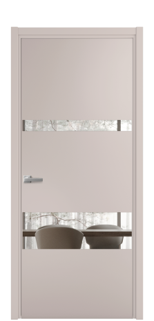 Дверь межкомнатная Vetro 12 Цвет Пудра Покрытие Эмаль  Наличник L 50 Цена 44675