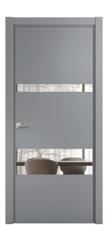 Дверь межкомнатная Vetro 12 Цвет Ясень Гриджио Покрытие Шпон крашеный  Наличник L 75 Цена 44150