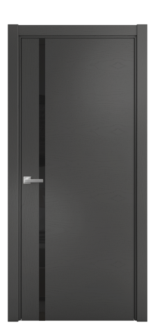 Дверь межкомнатная Vetro 13 Цвет Ясень Антрацит Покрытие Шпон крашеный  Наличник L 75 Цена 44150