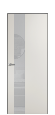 Дверь межкомнатная Ветро 14 Цвет Лайт Грей Покрытие ПВХ SOFT (ПЭТ) Наличник Скрытый короб хром Цена 41500