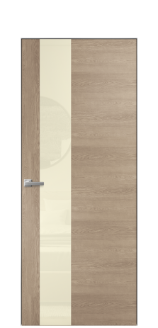 Дверь межкомнатная Ветро 14 Цвет Дуб Песочный Покрытие Шпон натуральный  Наличник Скрытый короб хром Цена 49450