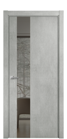 Дверь межкомнатная Vetro 14 Цвет Бетон серый Покрытие ПВХ ORIGINAL Наличник L 75 Цена 34600