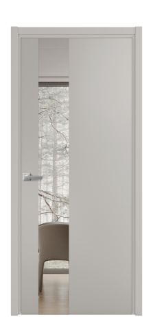 Дверь межкомнатная Vetro 14 Цвет Серый Шелк Покрытие Эмаль  Наличник L 50 Цена 45575