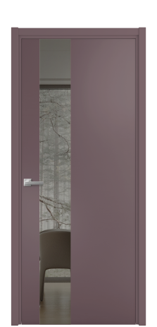 Дверь межкомнатная Vetro 14 Цвет Лиловый Покрытие Эмаль  Наличник L 50 Цена 47573