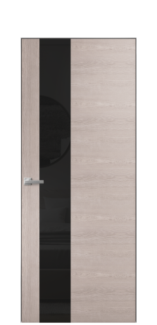 Дверь межкомнатная Vetro 14 Цвет Дуб Имбирь Покрытие Шпон натуральный  Наличник Скрытый короб хром Цена 49450