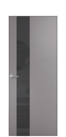 Дверь межкомнатная Vetro 14 Цвет Ясень Ирис Покрытие Шпон крашеный  Наличник Скрытый короб хром Цена 59100