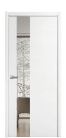 Дверь межкомнатная Vetro 14 Цвет Ясень Белый Покрытие Шпон крашеный  Наличник L 50 Цена 48025