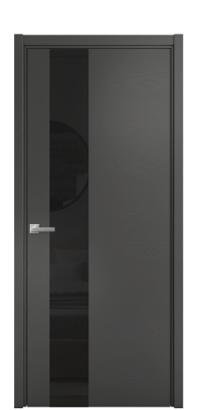 Дверь межкомнатная Vetro 14 Цвет Ясень Антрацит Покрытие Шпон крашеный  Наличник L 50 Цена 48025
