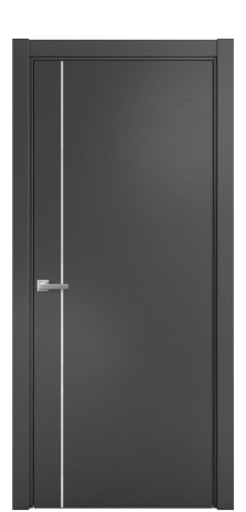 Дверь межкомнатная Vetro 17 Цвет Ясень Антрацит Покрытие Шпон крашеный  Наличник L 75 Цена 44150