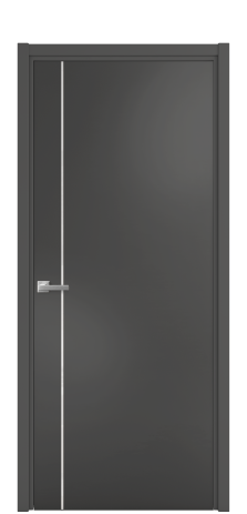 Дверь межкомнатная Vetro 17 Цвет Антрацит Покрытие Эмаль  Наличник L 50 Цена 44675