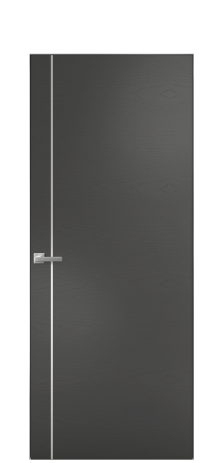 Дверь межкомнатная Slot 10-011 Цвет Ясень Антрацит Покрытие Шпон крашеный  Наличник Скрытый короб хром Цена 55950