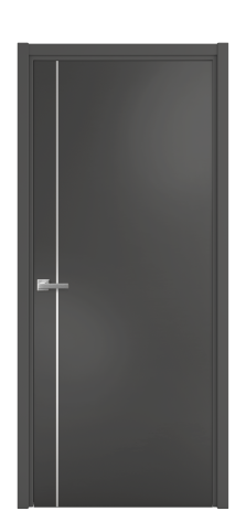 Дверь межкомнатная Slot 10-011 Цвет Антрацит Покрытие Эмаль  Наличник L 50 Цена 41525