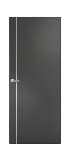 Дверь межкомнатная Слот 10-011 Цвет Антрацит Покрытие Эмаль  Наличник Скрытый короб хром Цена 42533