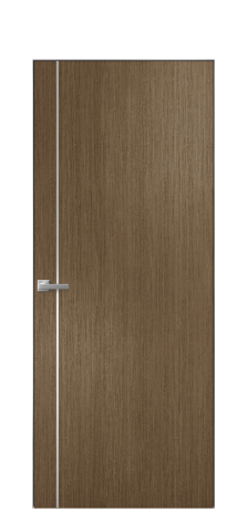 Дверь межкомнатная Слот 10-011 Цвет Дуб Шоколад Покрытие Шпон масло  Наличник Скрытый короб хром Цена 47000