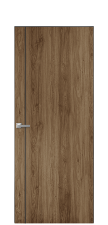 Дверь межкомнатная Slot 10-011 Цвет Орех NY классический Покрытие ПВХ WOOD NATURAL Наличник Скрытый короб хром Цена 38100