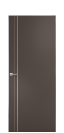 Дверь межкомнатная Слот 10-012 Цвет Коричневый Покрытие Эмаль  Наличник Скрытый короб хром Цена 39383
