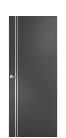 Дверь межкомнатная Slot 10-012 Цвет Антрацит Покрытие Эмаль  Наличник Скрытый короб хром Цена 39383