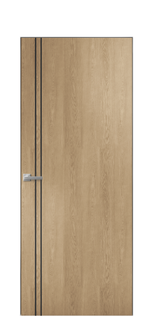 Дверь межкомнатная Slot 10-012 Цвет Дуб Светлый Покрытие Шпон натуральный  Наличник Скрытый короб хром Цена 45150