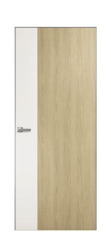 Дверь межкомнатная Duet 19 Цвет Maderaira oak amber Покрытие ПВХ WOOD NATURAL Наличник Скрытый короб хром Цена 53550