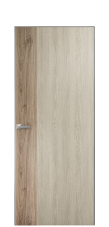 Дверь межкомнатная Duet 19 Цвет Maderaira oak sand Покрытие ПВХ WOOD NATURAL Наличник Скрытый короб хром Цена 53550