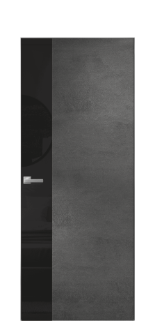 Дверь межкомнатная Vetro 19 Цвет Камень темный Покрытие ПВХ ORIGINAL Наличник Скрытый короб хром Цена 45300