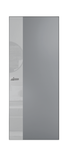 Дверь межкомнатная Vetro 19 Цвет Гриджио Покрытие Эмаль  Наличник Скрытый короб хром Цена 52313