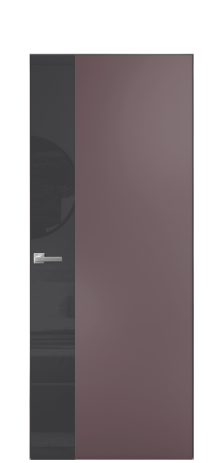 Дверь межкомнатная Vetro 19 Цвет Лиловый Покрытие Эмаль  Наличник Скрытый короб хром Цена 52313