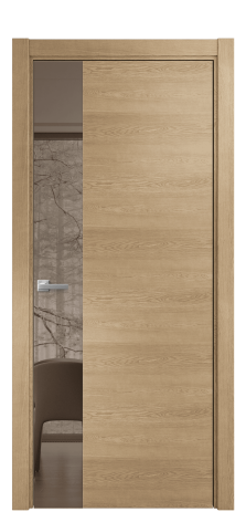 Дверь межкомнатная Vetro 19 Цвет Дуб Светлый Покрытие Шпон натуральный  Наличник L 75 Цена 56700