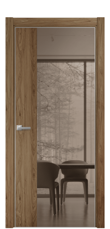 Дверь межкомнатная Vetro 20 Цвет Орех NY классический Покрытие ПВХ WOOD NATURAL Наличник L 75 Цена 55125