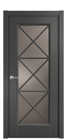 Дверь межкомнатная Sienna X3 Цвет Антрацит Покрытие Эмаль  Наличник L 75 Цена 40060