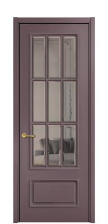 Дверь межкомнатная Амелия 12 DGO Цвет Лиловый Покрытие Эмаль  Наличник L 50 Цена 75018