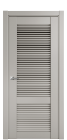Дверь межкомнатная Жалюзи 2 Цвет Серый Шелк Покрытие Эмаль  Наличник L 75 Цена 50075