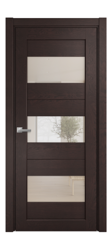 Дверь межкомнатная Strada 14 Цвет Мореный Дуб Покрытие Шпон натуральный  Наличник L 75 Цена 43100