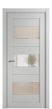 Дверь межкомнатная Strada 14 Цвет Ясень Телегрей Покрытие Шпон крашеный  Наличник L 75 Цена 43050