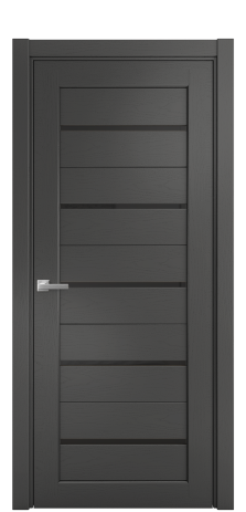 Дверь межкомнатная Strada 15 Цвет Ясень Антрацит Покрытие Шпон крашеный  Наличник L 75 Цена 43050