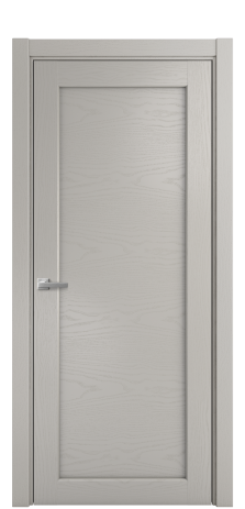 Дверь межкомнатная Strada 01 Цвет Ясень Серый Шелк Покрытие Шпон крашеный  Наличник L 75 Цена 42175