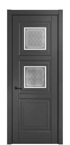 Дверь межкомнатная Элеганс 3 Цвет Антрацит Покрытие ЭМАЛИ Эмаль Наличник L 75 Цена 54388
