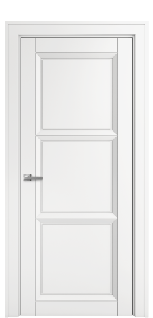 Дверь межкомнатная Belluno 3B Цвет Белый Покрытие Эмаль  Наличник Komo 90 Цена 47565