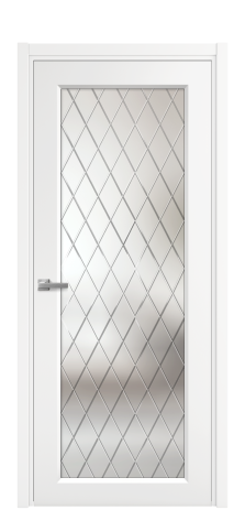 Дверь межкомнатная Stripe 1 Цвет Белый Покрытие Эмаль  Наличник L 50 Цена 40075