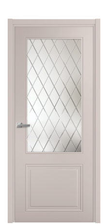 Дверь межкомнатная Страйп 2 Цвет Пудра Покрытие Эмаль  Наличник L 50 Цена 40803