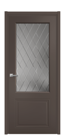 Дверь межкомнатная Страйп 2 Цвет Коричневый Покрытие Эмаль  Наличник L 50 Цена 46923