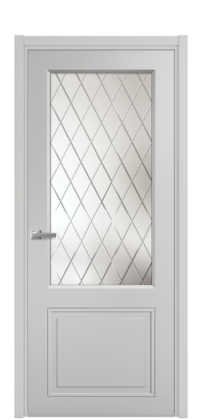 Дверь межкомнатная Stripe 2 Цвет Телегрей Покрытие Эмаль  Наличник L 50 Цена 44830