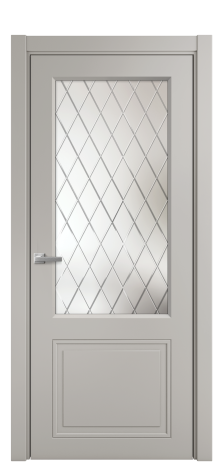 Дверь межкомнатная Stripe 2 Цвет Серый Шелк Покрытие Эмаль  Наличник L 75 Цена 40730