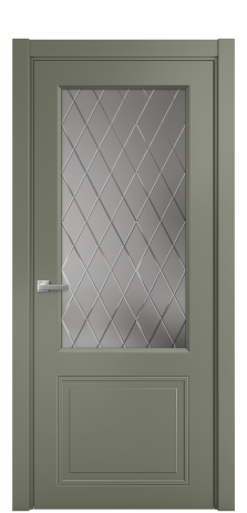 Дверь межкомнатная Stripe 2 Цвет Зеленый Покрытие Эмаль  Наличник L 75 Цена 41280