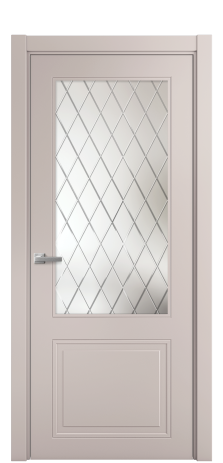 Дверь межкомнатная Stripe 2 Цвет Пудра Покрытие Эмаль  Наличник L 75 Цена 40730