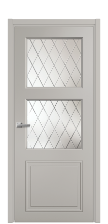 Дверь межкомнатная Страйп 3 Цвет Серый Шелк Покрытие Эмаль  Наличник L 50 Цена 45050